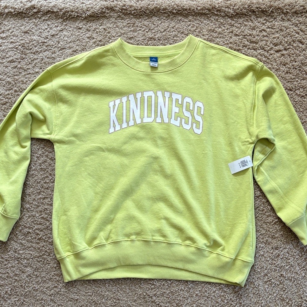 Old Navy Lime Green 'Kindness' Sweatshirt